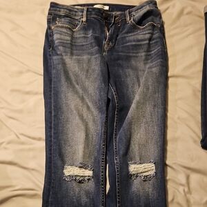 Vigoss Blue Boyfriend Jeans with Distressed Details